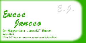 emese jancso business card